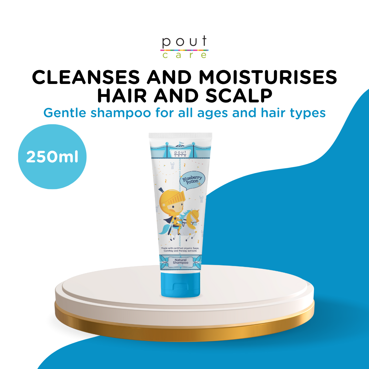 pout Care Blueberry Potion Natural Shampoo 250ml